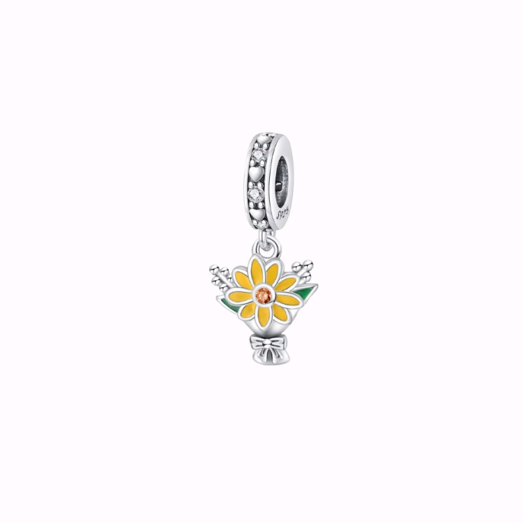 Solrosbukett Hängsmycke – Sterlingsilver