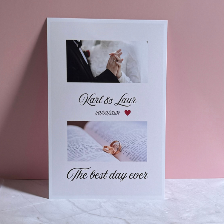 Personalized Wedding Photo Print – “The Best Day Ever”❤️