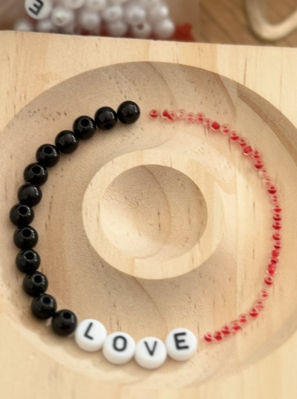 DIY ”LOVE” Beaded Bracelet