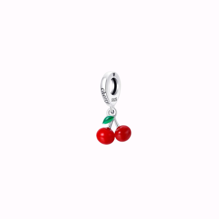 Cherry Fruit Charm – 925 Sterling Silver