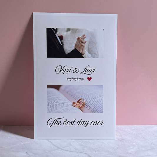 Personalized Wedding Photo Print – “The Best Day Ever”❤️