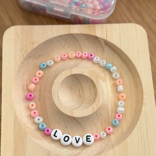 DIY ”LOVE” Beaded Bracelet