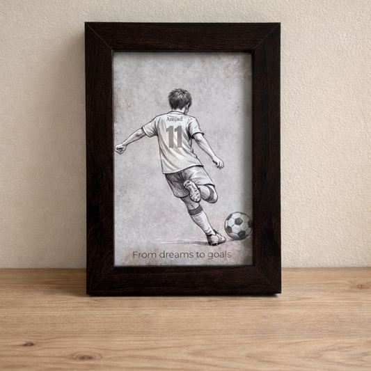 Personlig tavla med fotbollsspelare – Namn & Nummer