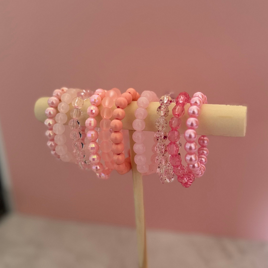 Pärlarmband (I Love pink collection)