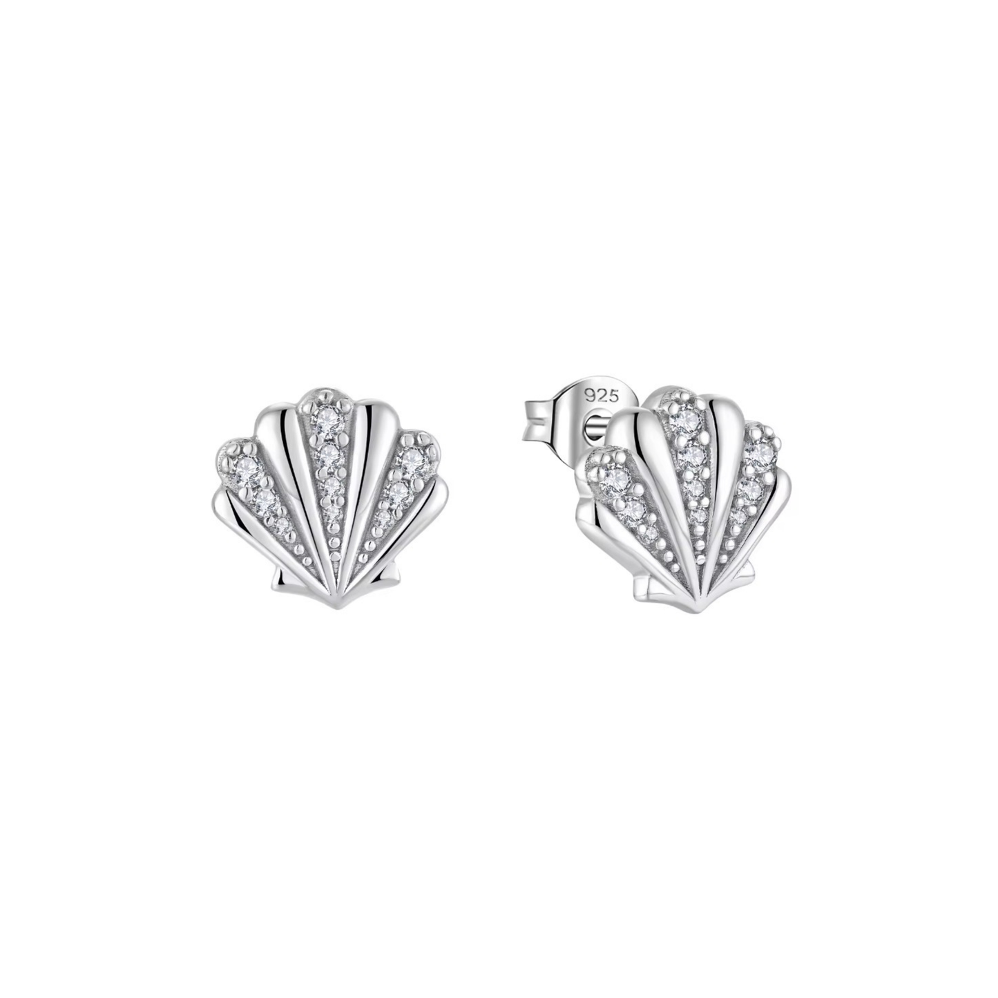 Klassiska Örhängen i 925 Sterlingsilver med Elegant snäckdesign