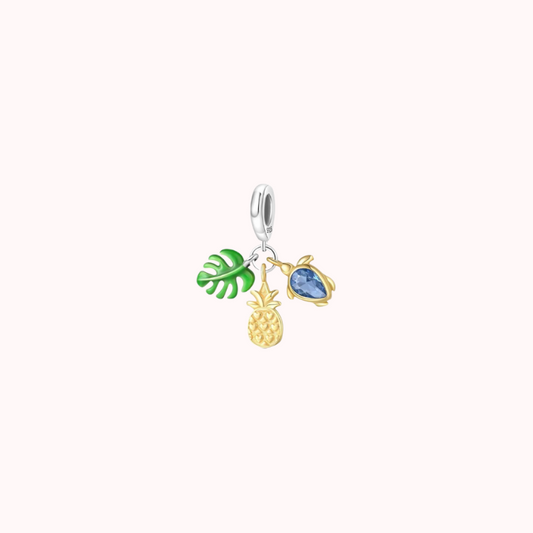 Tropisk Berlock – Ananas, Blad & Sköldpadda
